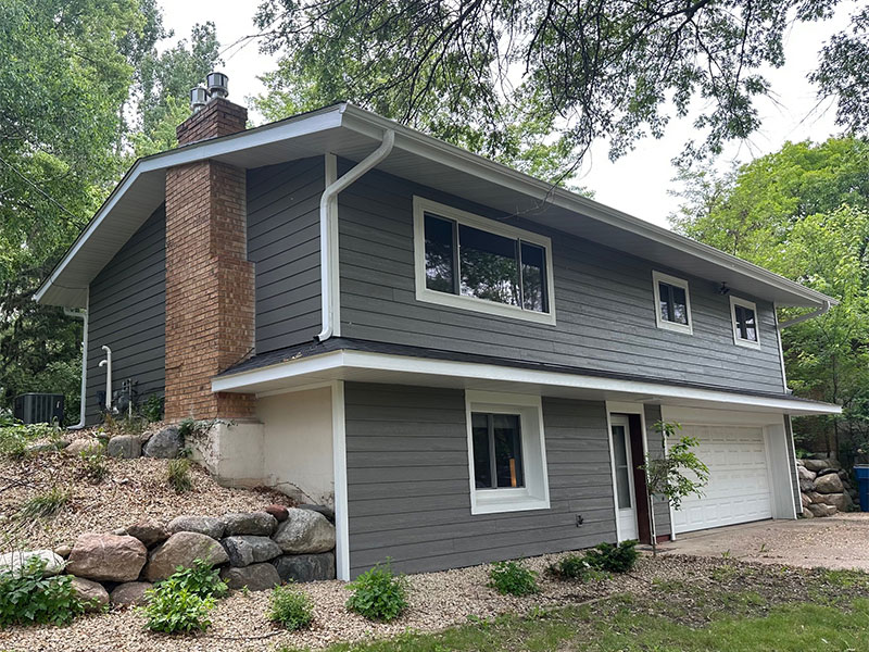 After Siding Windows Gutters